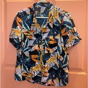 Floral Button-Up Tee
